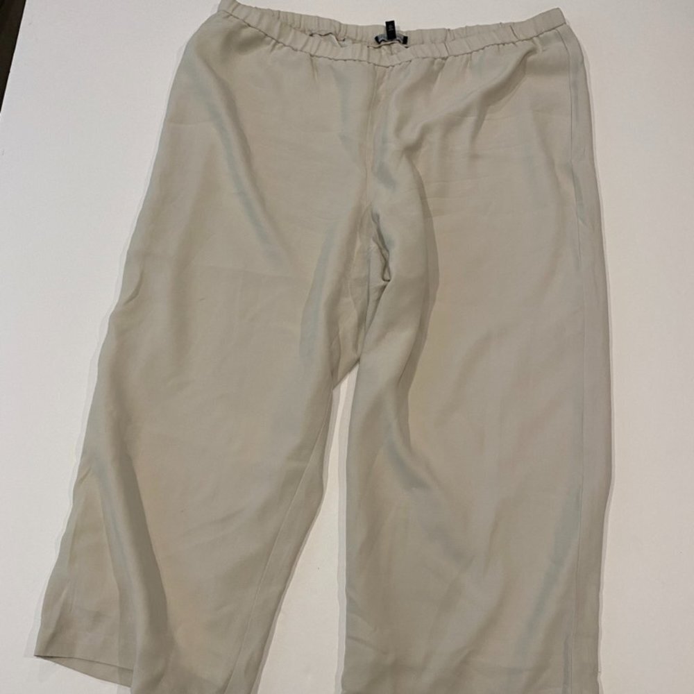 Damaged Eileen Fisher cream silk pants XL